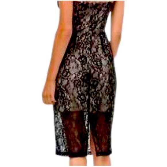 BEBE BLACK SHEILA LACE DRESS - Picture 15 of 16
